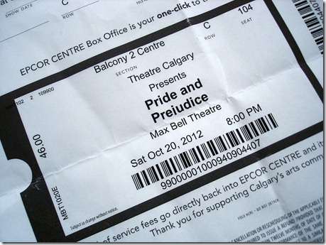 Pride and Prejudice October 25 2012